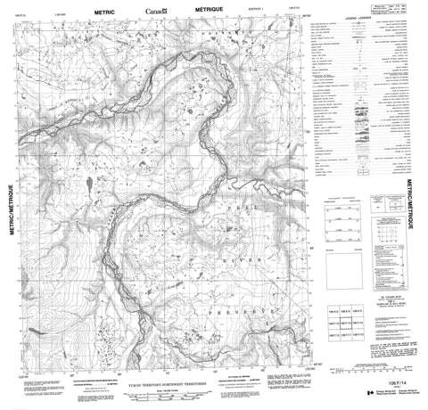 106F14 No Title Canadian topographic map, 1:50,000 scale