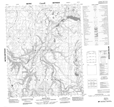 106F15 Bald Hill Canadian topographic map, 1:50,000 scale