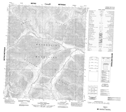 106G04 No Title Canadian topographic map, 1:50,000 scale