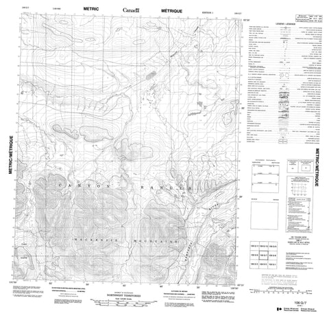 106G07 No Title Canadian topographic map, 1:50,000 scale