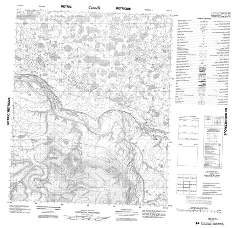 106G14 No Title Canadian topographic map, 1:50,000 scale