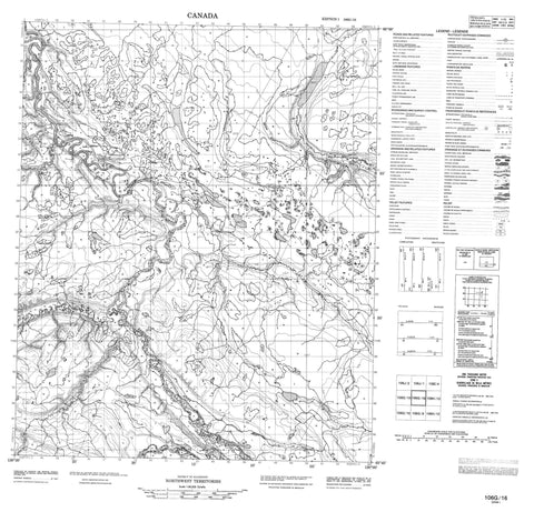 106G16 No Title Canadian topographic map, 1:50,000 scale