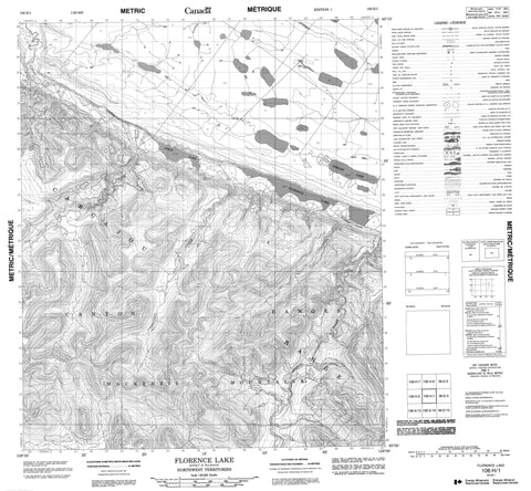 106H01 Florence Lake Canadian topographic map, 1:50,000 scale