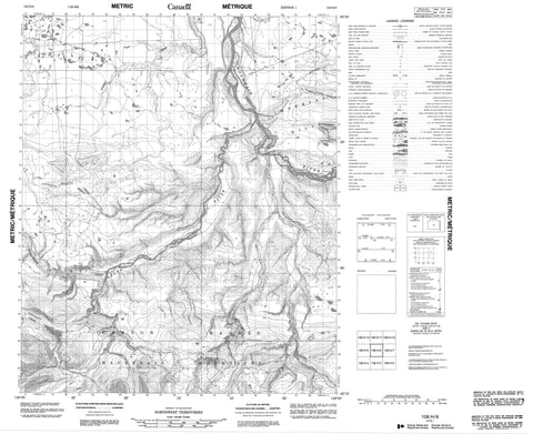 106H06 No Title Canadian topographic map, 1:50,000 scale