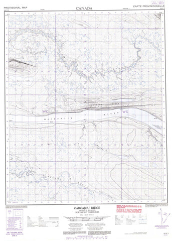 106H09 Carcajou Ridge Canadian topographic map, 1:50,000 scale