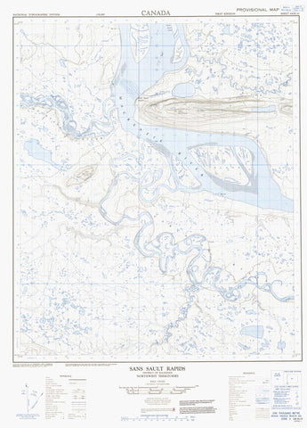 106H10 Sans Sault Rapids Canadian topographic map, 1:50,000 scale