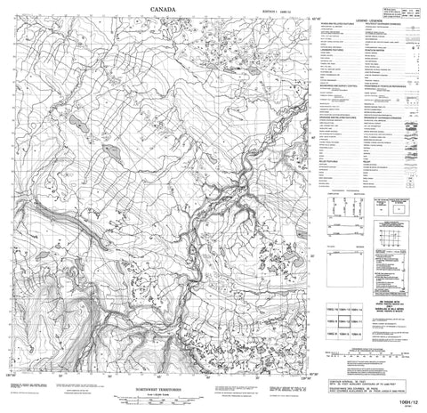 106H12 No Title Canadian topographic map, 1:50,000 scale