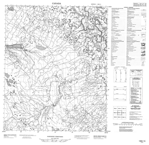 106H13 No Title Canadian topographic map, 1:50,000 scale