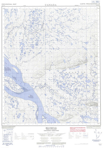 106H15 Beavertail Canadian topographic map, 1:50,000 scale