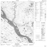 106I11 Tieda River Canadian topographic map, 1:50,000 scale