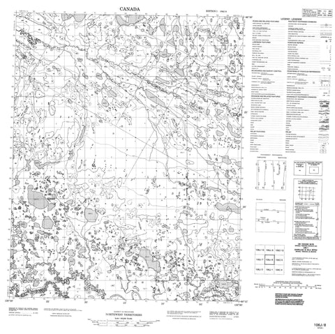 106J08 No Title Canadian topographic map, 1:50,000 scale