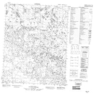 106J12 No Title Canadian topographic map, 1:50,000 scale