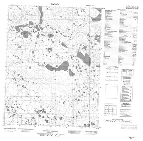 106J14 No Title Canadian topographic map, 1:50,000 scale