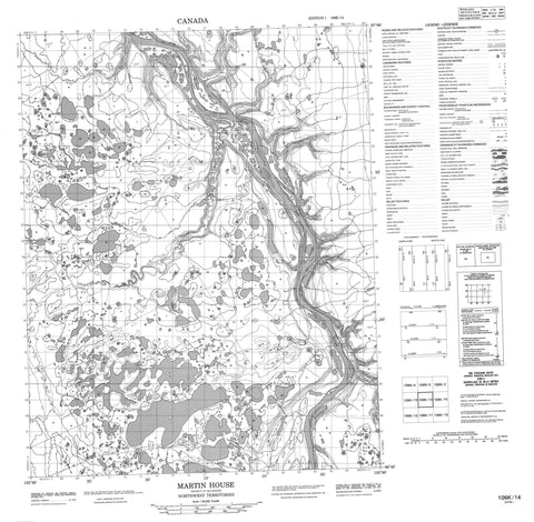 106K14 Martin House Canadian topographic map, 1:50,000 scale