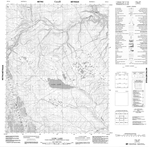 106L06 Lusk Lake Canadian topographic map, 1:50,000 scale