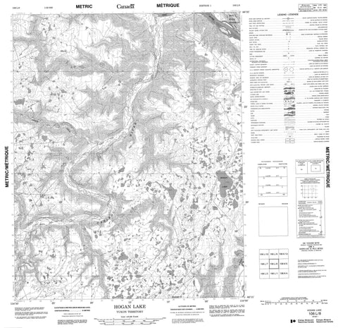 106L08 Hogan Lake Canadian topographic map, 1:50,000 scale