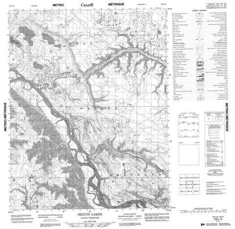 106L09 Seguin Lakes Canadian topographic map, 1:50,000 scale