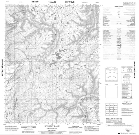 106L11 Bossuyt Lake Canadian topographic map, 1:50,000 scale