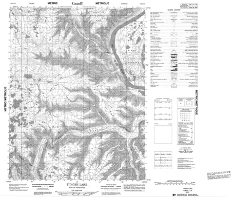 106L14 Tidigeh Lake Canadian topographic map, 1:50,000 scale