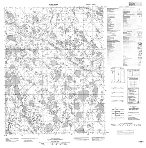 106M01 No Title Canadian topographic map, 1:50,000 scale