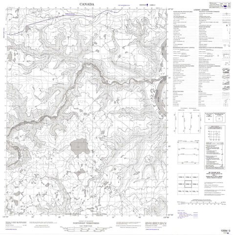 106M03 No Title Canadian topographic map, 1:50,000 scale