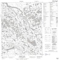 106M08 Nerejo Lake Canadian topographic map, 1:50,000 scale