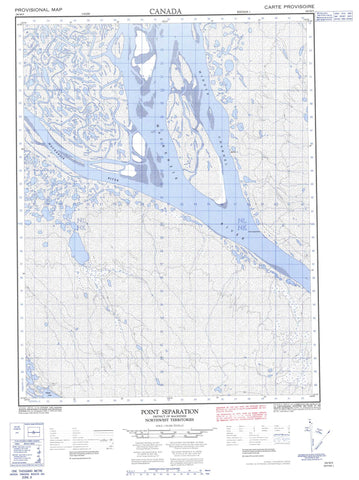 106M09 Point Separation Canadian topographic map, 1:50,000 scale