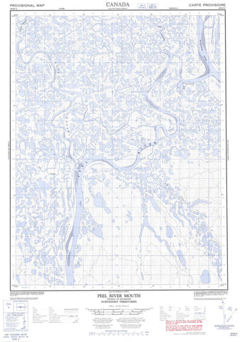 106M10 Peel River Mouth Canadian topographic map, 1:50,000 scale