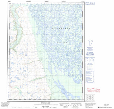 106M11 Husky Lake Canadian topographic map, 1:50,000 scale