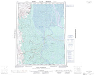 106M Fort Mcpherson Canadian topographic map, 1:250,000 scale