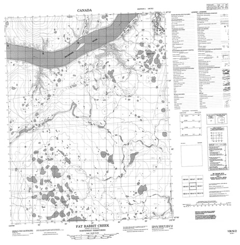 106N02 Fat Rabbit Creek Canadian topographic map, 1:50,000 scale