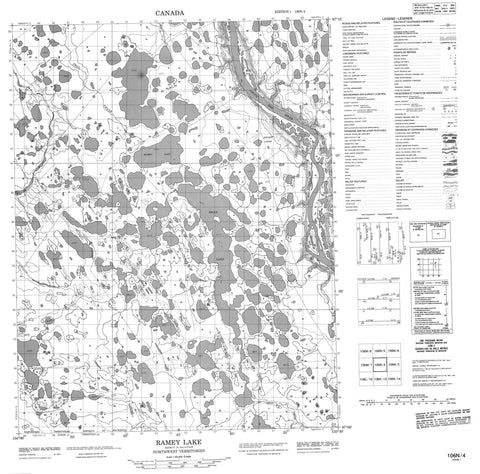 106N04 Ramey Lake Canadian topographic map, 1:50,000 scale