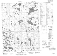106N10 Wounded Bear Lake Canadian topographic map, 1:50,000 scale