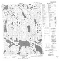 106N16 Wood Bridge Lake Canadian topographic map, 1:50,000 scale