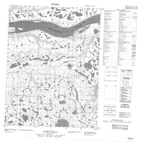 106O06 No Title Canadian topographic map, 1:50,000 scale