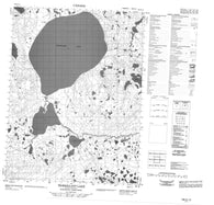 106O12 Travaillant Lake Canadian topographic map, 1:50,000 scale
