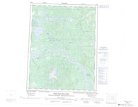 106O Travaillant Lake Canadian topographic map, 1:250,000 scale
