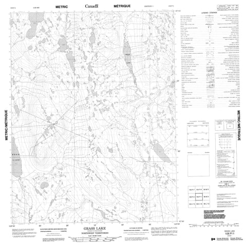 106P01 Grass Lake Canadian topographic map, 1:50,000 scale