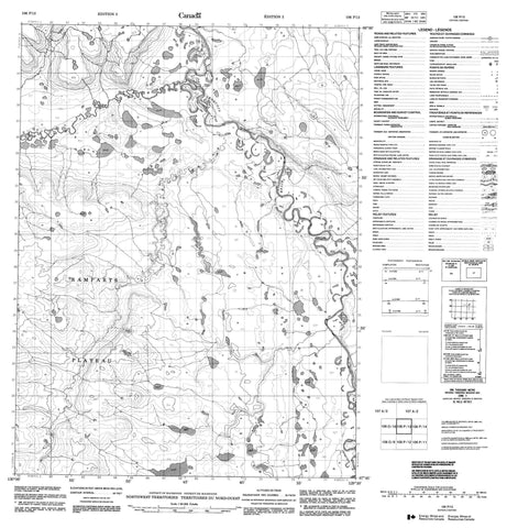 106P13 No Title Canadian topographic map, 1:50,000 scale