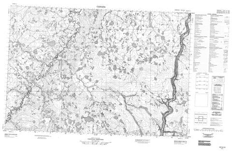 107A12 No Title Canadian topographic map, 1:50,000 scale