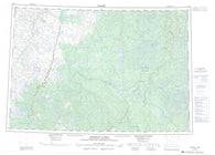 107A Crossley Lakes Canadian topographic map, 1:250,000 scale
