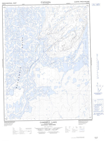 107B02W Campbell Lake Canadian topographic map, 1:50,000 scale
