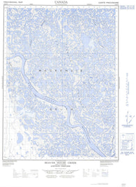 107B05E Beaver House Creek Canadian topographic map, 1:50,000 scale