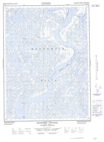 107B06E Schooner Channel Canadian topographic map, 1:50,000 scale