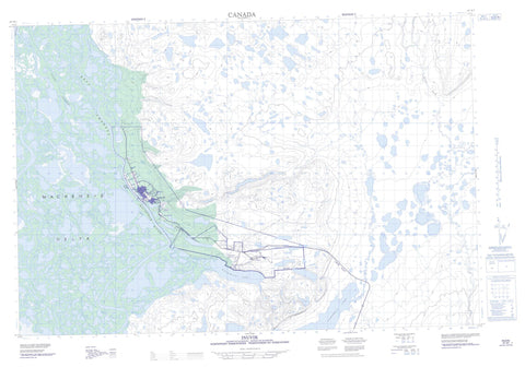 107B07 Inuvik Canadian topographic map, 1:50,000 scale