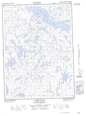 107B10E Noell Lake Canadian topographic map, 1:50,000 scale