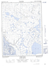 107B10W Noell Lake Canadian topographic map, 1:50,000 scale