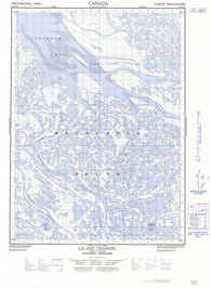 107B12E Leland Channel Canadian topographic map, 1:50,000 scale