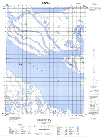 107B13W Shallow Bay Canadian topographic map, 1:50,000 scale