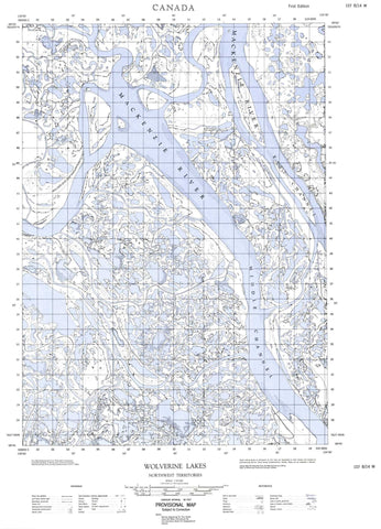 107B14W Wolverine Lakes Canadian topographic map, 1:50,000 scale